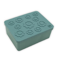 Blafre matboks i plast treroms - Blomst Blågrønn/blågrønn