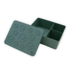 Blafre matboks i plast treroms - Blomst Blågrønn/blågrønn