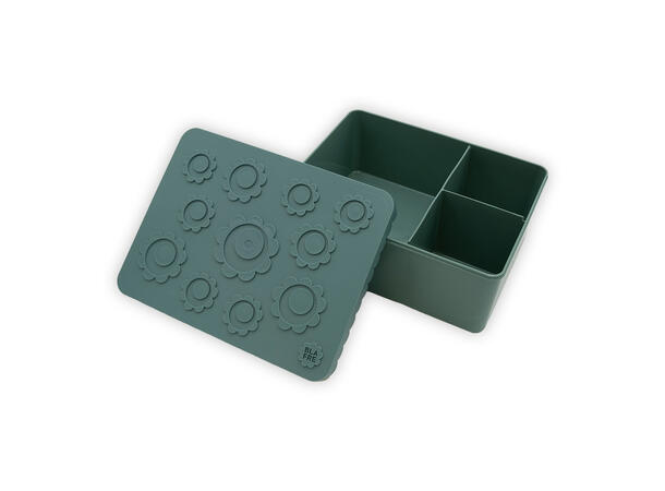 Blafre matboks i plast treroms - Blomst Blågrønn/blågrønn