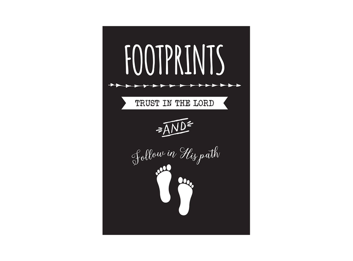 Kristent anledningskort Footprints A6 dobbelt kort 