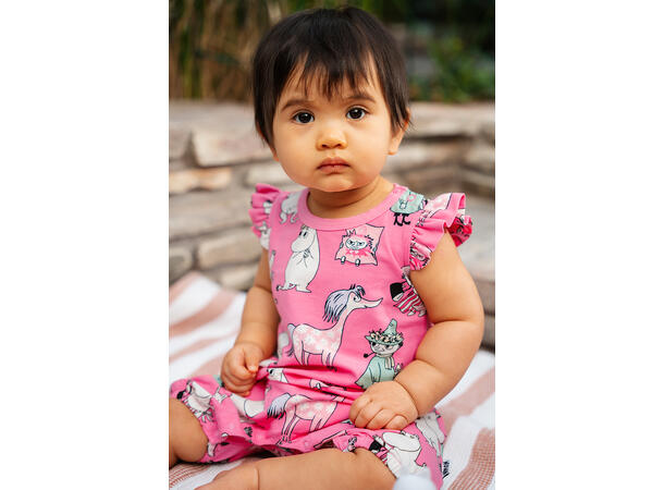 Mummi Playsuit - Jentegjeng Magenta Babyklær fra Mummi