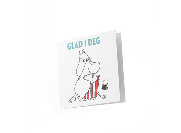 Mummi dobbeltkort - Glad i deg 7,5 cm Mummi