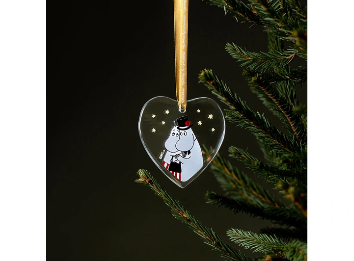 Mummi glass dekor - Mamma og pappa 8 cm 