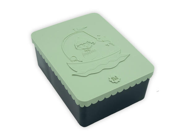 Blafre matboks i plast trerom - Fisketur Lys grønn/mørk blå