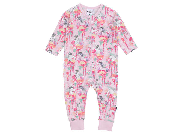 Mummi Pyjamas - Blomsterkrans Rosa Babyklær fra Mummi