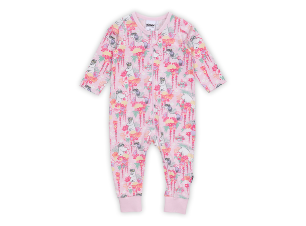 Mummi Pyjamas - Blomsterkrans Rosa Babyklær fra Mummi