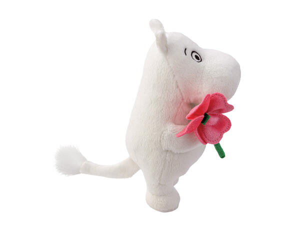 Mummitrollet Bamse - Rosa blomst 17 cm