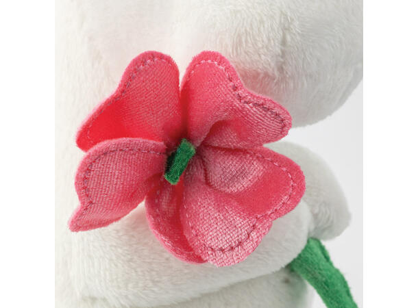 Mummitrollet Bamse - Rosa blomst 17 cm