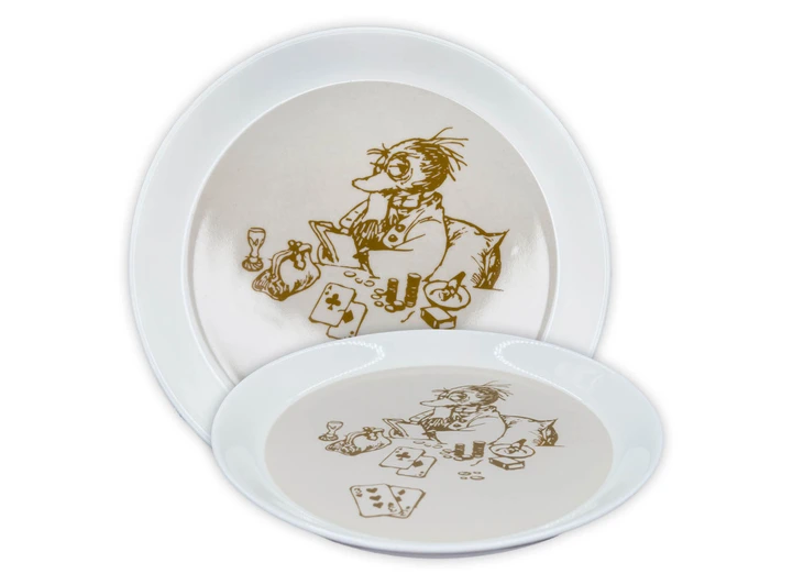 Flåklypa asjett - Solan spiller poker 20cm 
