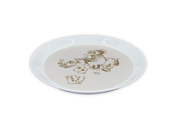 Flåklypa asjett - Solan spiller poker 20cm