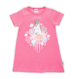 Mummi Tunika - Blomsterkrans Magenta Barneklær fra Mummi