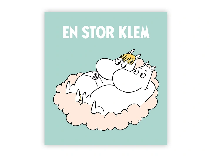 Mummi dobbeltkort - En stor klem 7,5 cm Mummi 