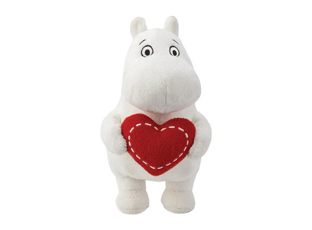 Mummitrollet Bamse - Hjerte 17 cm
