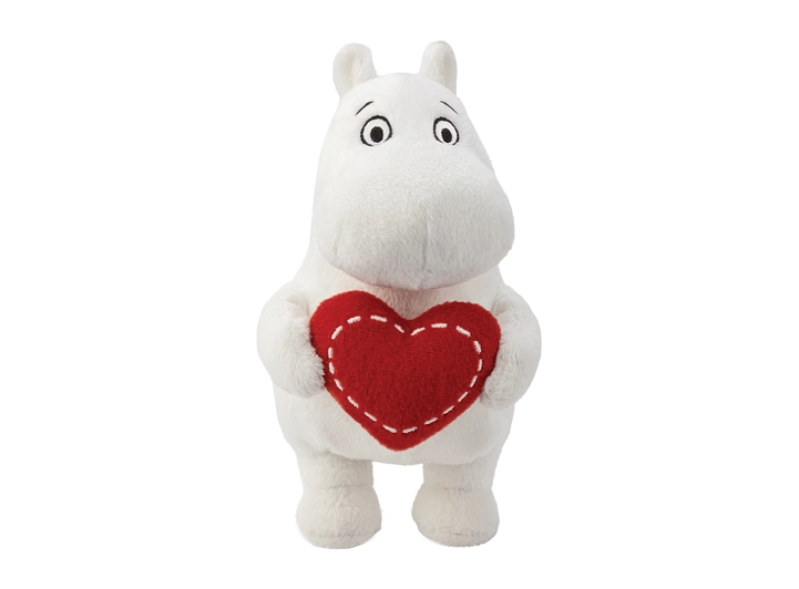 Mummitrollet Bamse - Hjerte 17 cm 