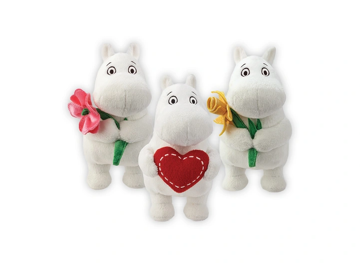 Mummitrollet Bamse - Hjerte 17 cm 