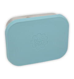 Blafre stålmatboks tre rom - Blågrønn Med silikonlokk