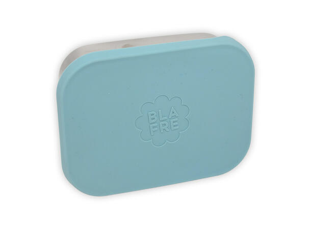 Blafre stålmatboks tre rom - Blågrønn Med silikonlokk