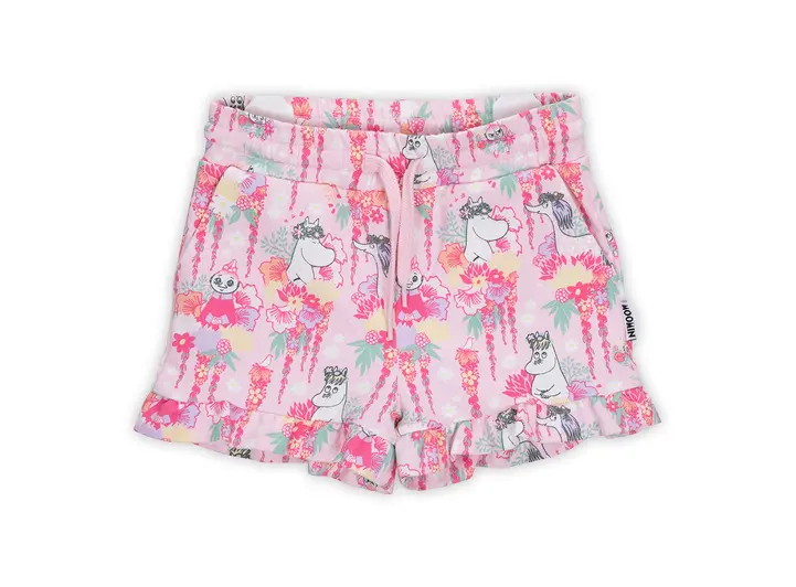 Mummi Shorts - Blomsterkrans Rosa 128 Barneklær fra Mummi 