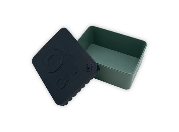 Blafre matboks i plast ett rom - Traktor Mørk blå/blågrønn