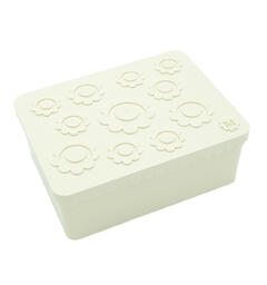 Blafre matboks i plast treroms - Blomst Beige/beige