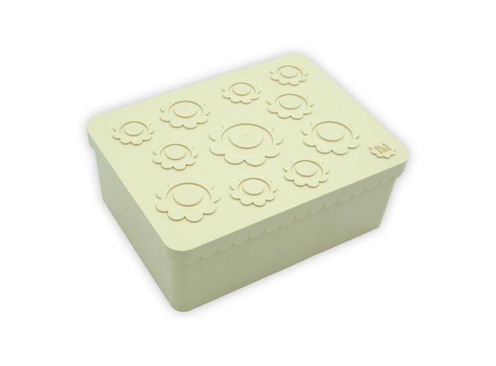 Blafre matboks i plast treroms - Blomst Beige/beige 