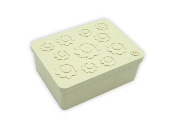 Blafre matboks i plast treroms - Blomst Beige/beige