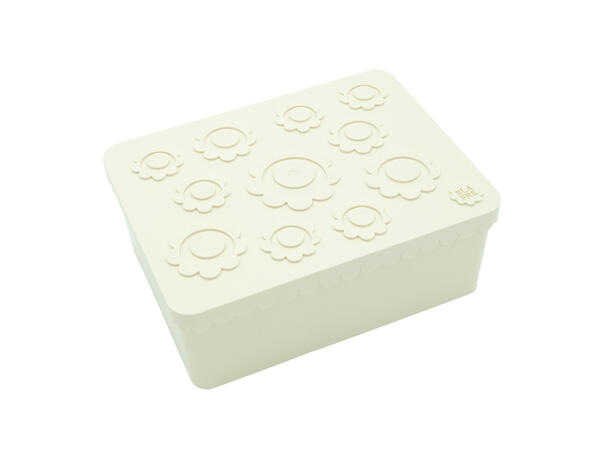 Blafre matboks i plast treroms - Blomst Beige/beige