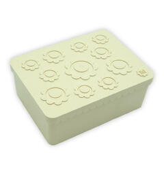 Blafre matboks i plast treroms - Blomst Beige/beige