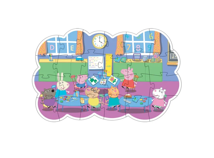 Peppa Gris Puslespill 24 brikker 3 + 