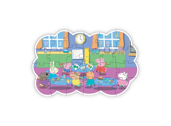 Peppa Gris Puslespill 24 brikker 3 + 